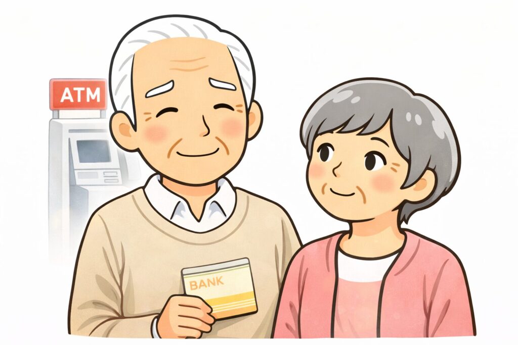 外貨預金をすべて円に戻し、長年の気がかりが片付いてホッとした父と母。
